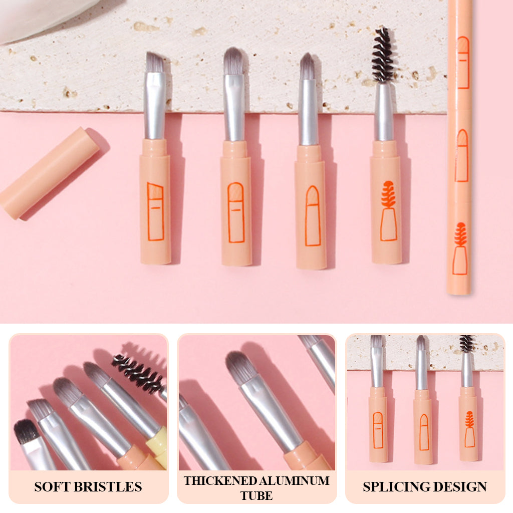 MAYCREATE 4 in 1 Mini Makeup Brushes Pen Pocket Touch-up Beauty Brushes Eyebrow Powder Applicator Brush, Lip Balm Brush Eyeshadow Brush Stackable Design Portable Travel Multi Use Makeup Brushes MAYCREATE 4 in 1 Mini Makeup Brushes Pen Pocket Touch-up Beauty Brushes Eyebrow Powder Applicator Brush, Lip Balm Brush Eyeshadow Brush Stackable Design Portable Travel Multi Use Makeup Brushes